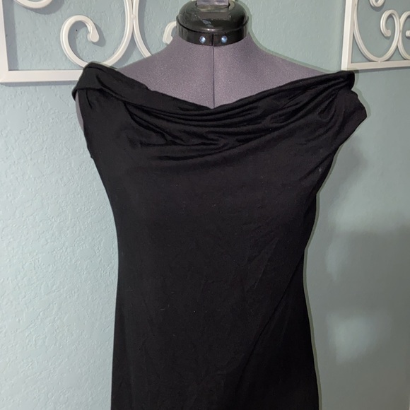 Like new Reformation black jamen knit dress off shoulder - Picture 4 of 12